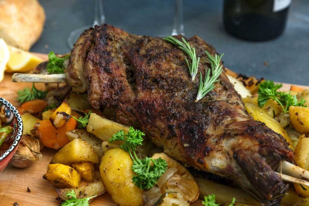 Yuan's Fresh Meat – roasted lamb with potatoes